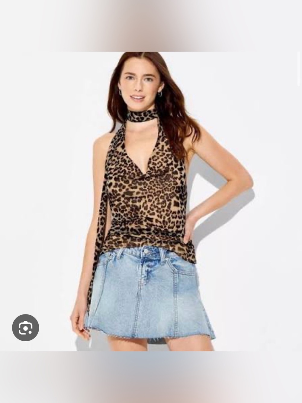 Wild Fable Women's Tie Scarf Halter Top XS